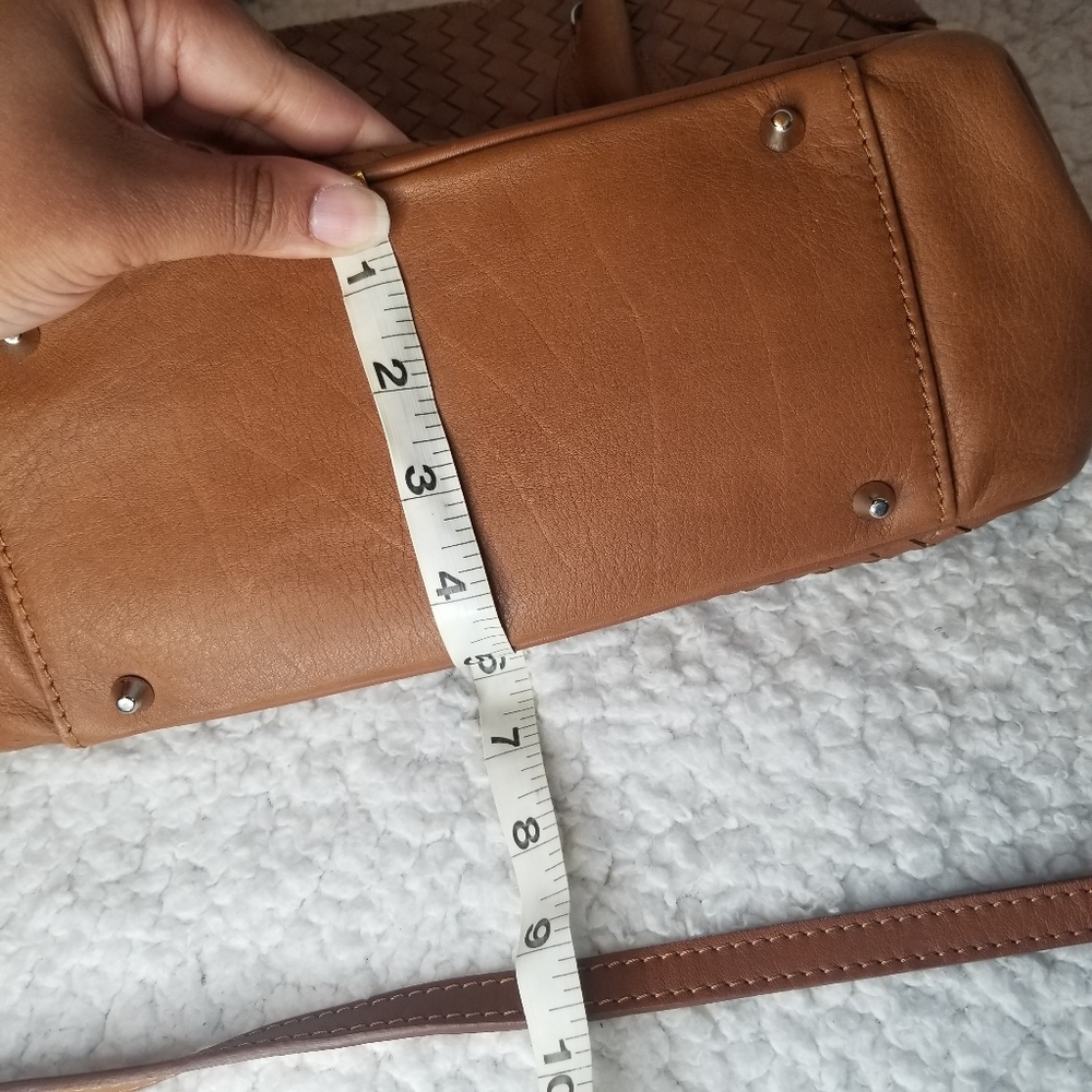 CLOSEOUT SALE Vera Pelle Vintage Woven Satchel Genuine Leather Tote Bag New Rare - Picture 15 of 16